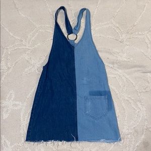 Two tone denim dress